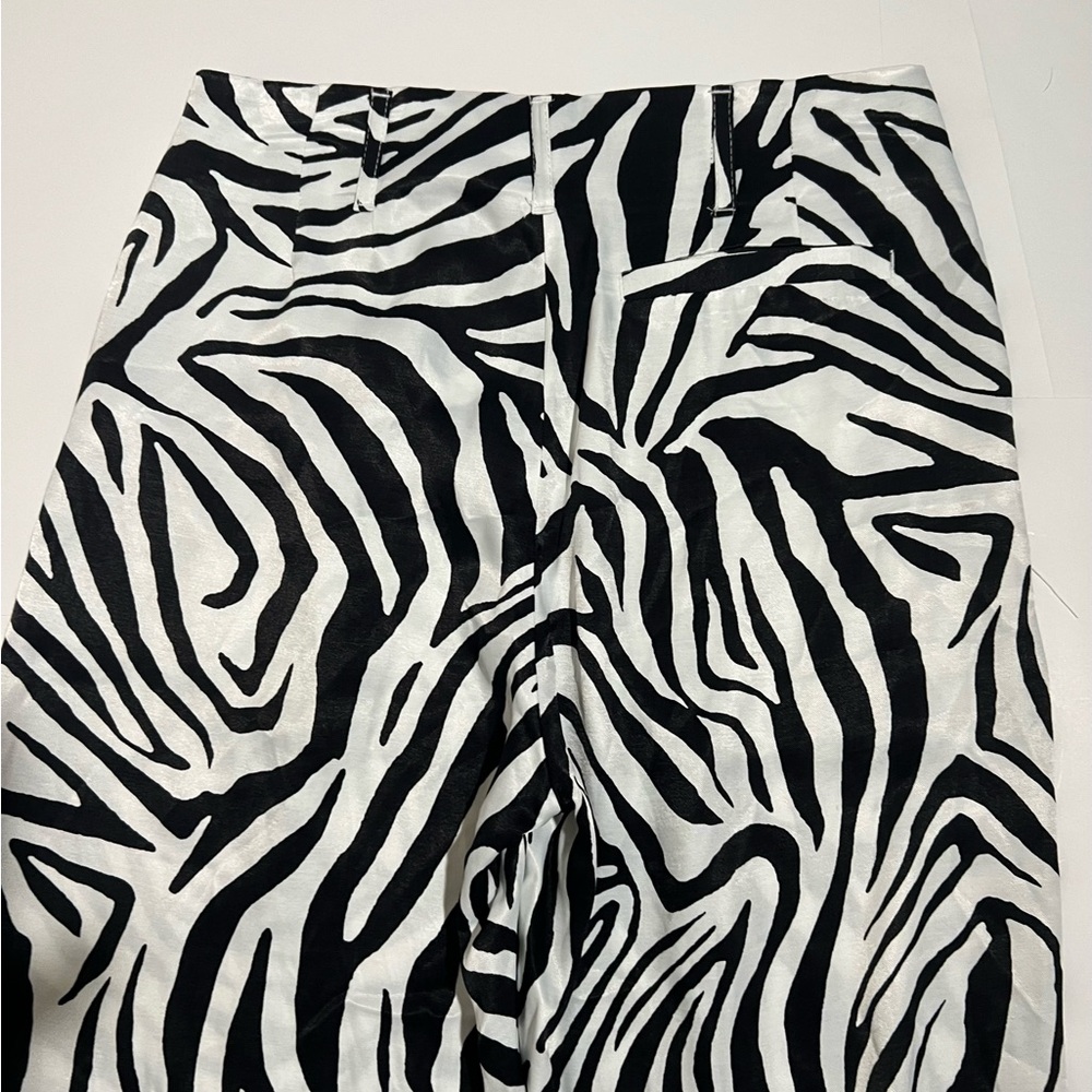 Bershka Satin Zebra Pattern Trousers - Picture 3 of 9